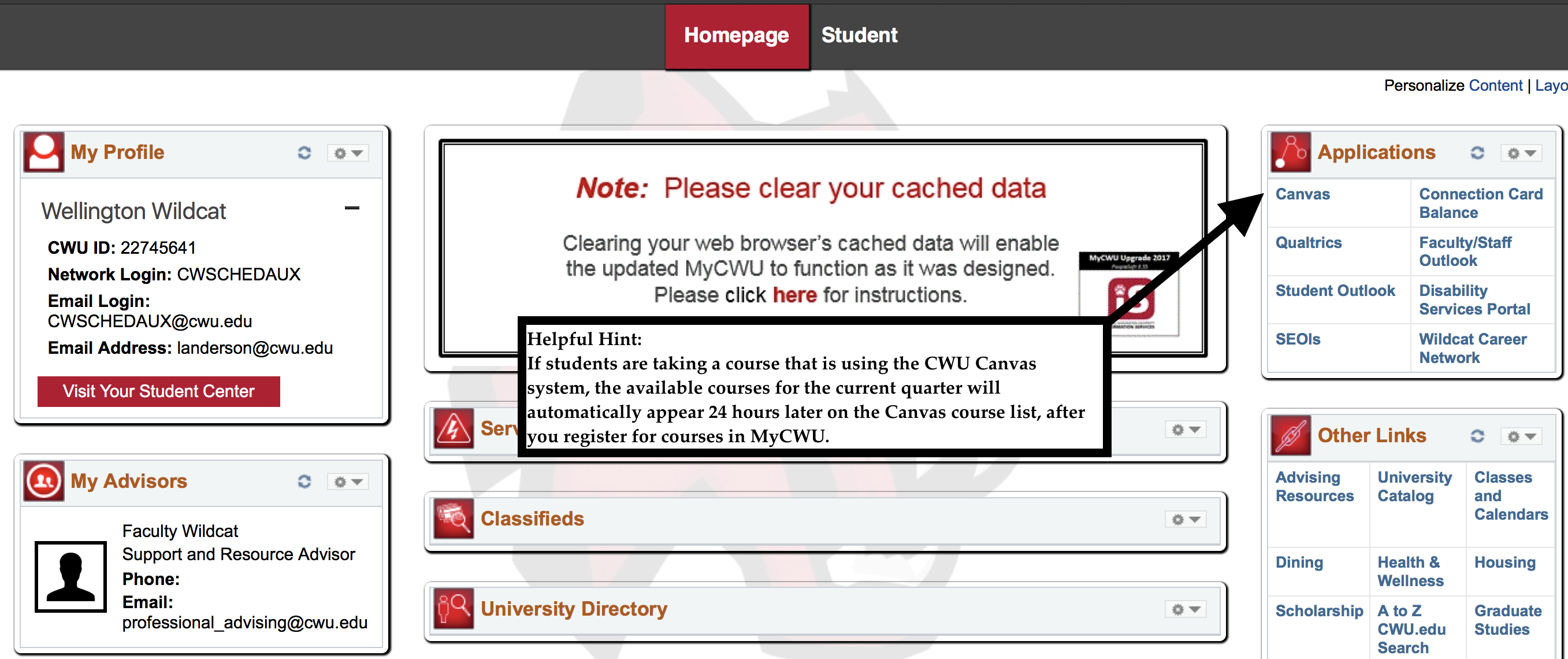 MyCWU Student Center Central Washington University Modern Campus